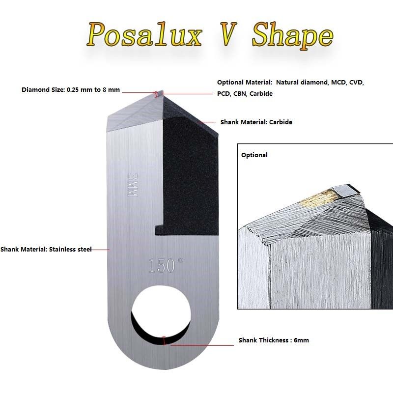 95 Degree 1.0mm Posalux Diamond Tools