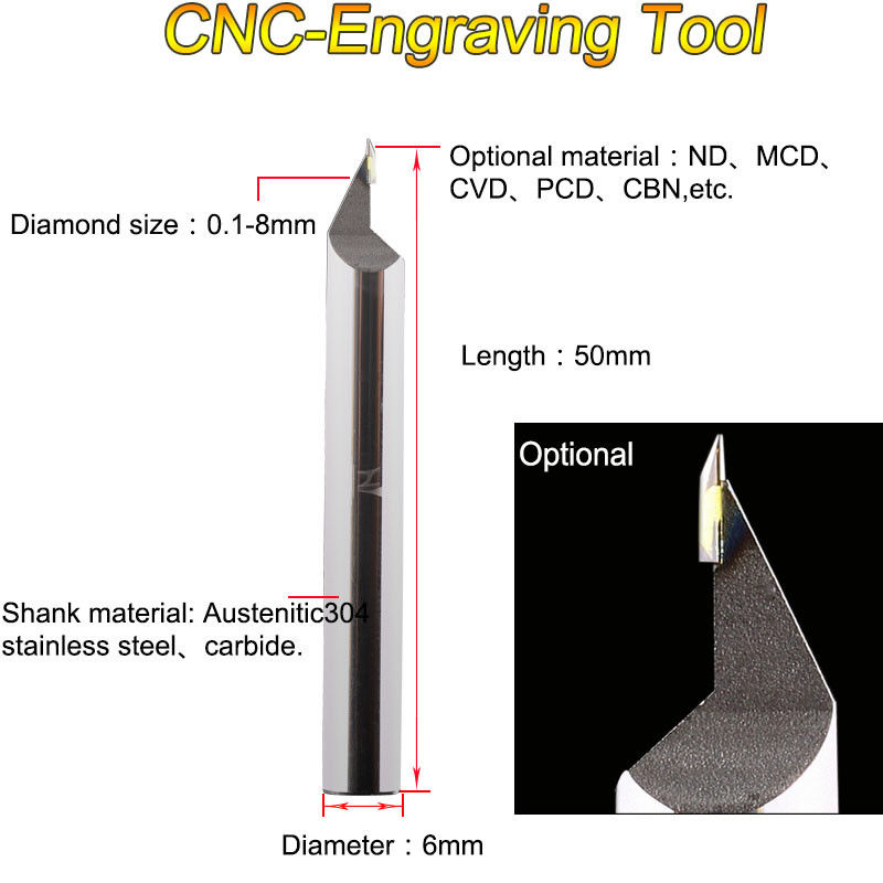 Goldsmith Machine 8mm Diamond Cnc Engraving Mcd Tools